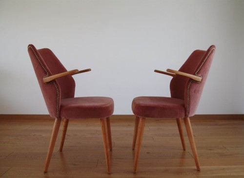 Minimalistic coctail armchairs. Danish design. 