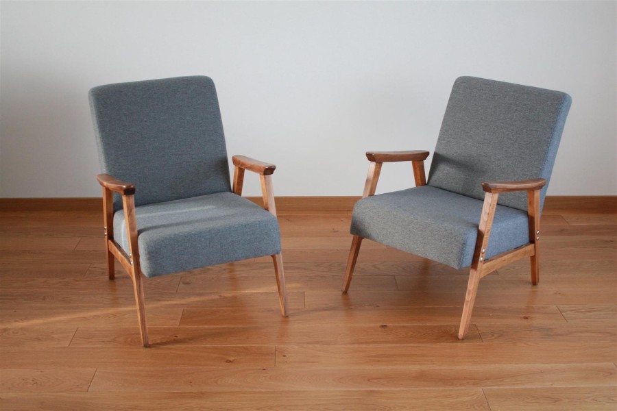 Armchairs - mustard and anthracite