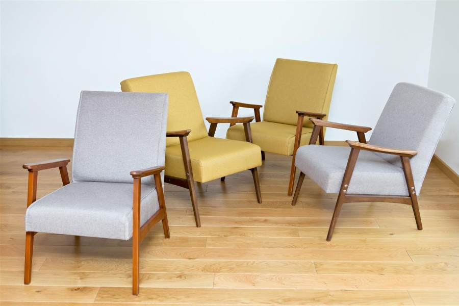 Armchairs - mustard and anthracite